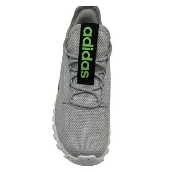 Adidas Kaptir Youth Knit Sneakers - Size 3 - Gray/Black/Green - New in Box NWT